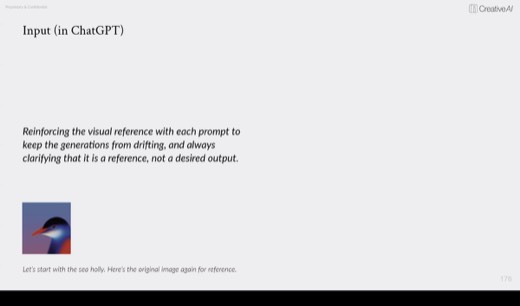 Input annotation: reinforce the visual reference each prompt, clarify it is reference not output