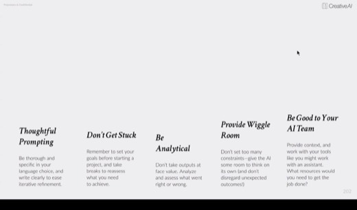 Takeaways complete with "Be Good to Your AI Team": provide context like working with an assistant