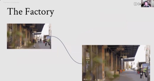 The Factory storefront (cont.), enhanced output variation