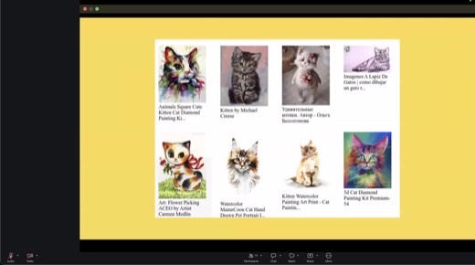 Slide: grid of cat images with their captions. What an image-text pair looks like.