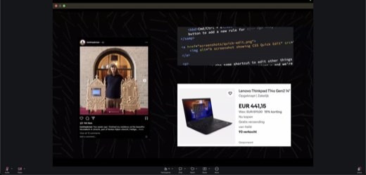 Slide: where pairs come from: Instagram post, webshop product listing (Lenovo Thinkpad), website alt-text in code.