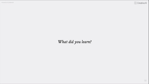 'What did you learn?'