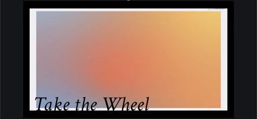 "Take the Wheel" title slide (warm gradient background): introducing the driving-instructor/policy-agency analogy segment.