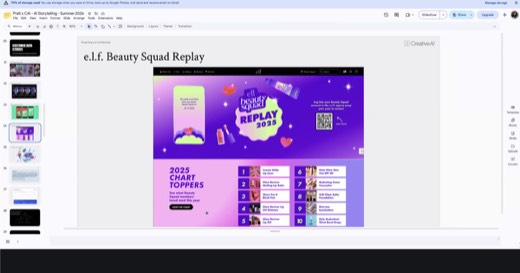 Back to the "e.l.f. Beauty Squad Replay" slide (slide 24) in the deck, same content as item 37.