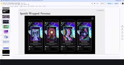Back to the "Spotify Wrapped: Personas" slide (slide 22) in the deck, same content as item 35.